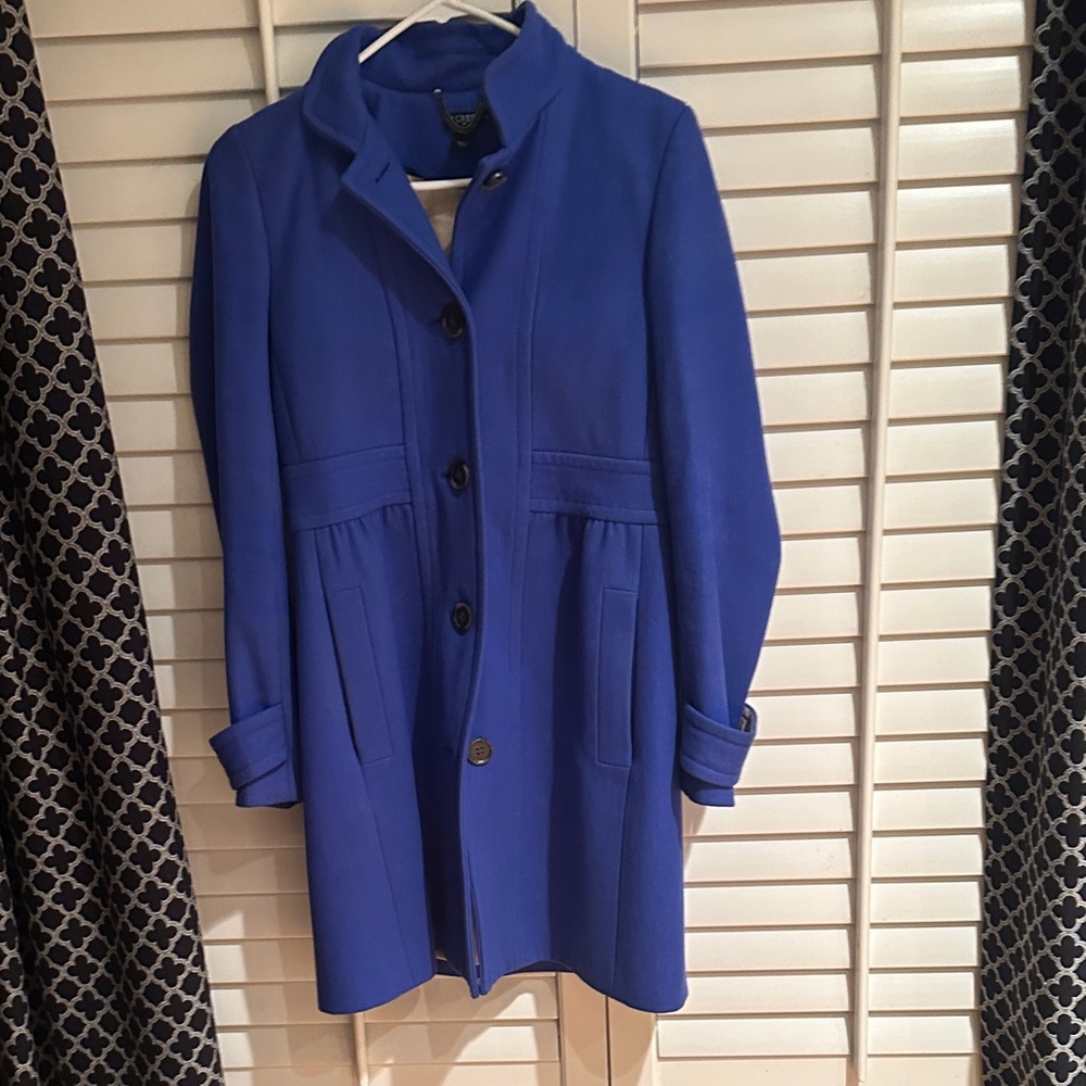 J. Crew Royal Blue Trench Coat